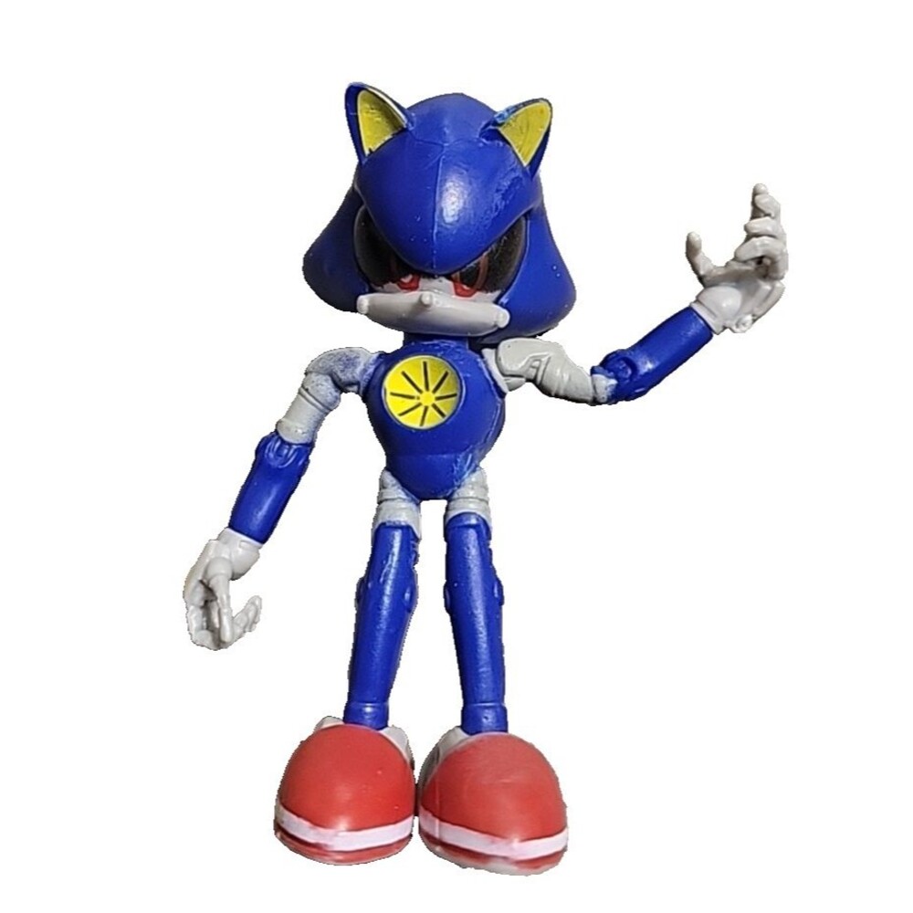 Sonic the Hedgehog METAL SONIC PVC figure 4" toy‎ (ear damage)